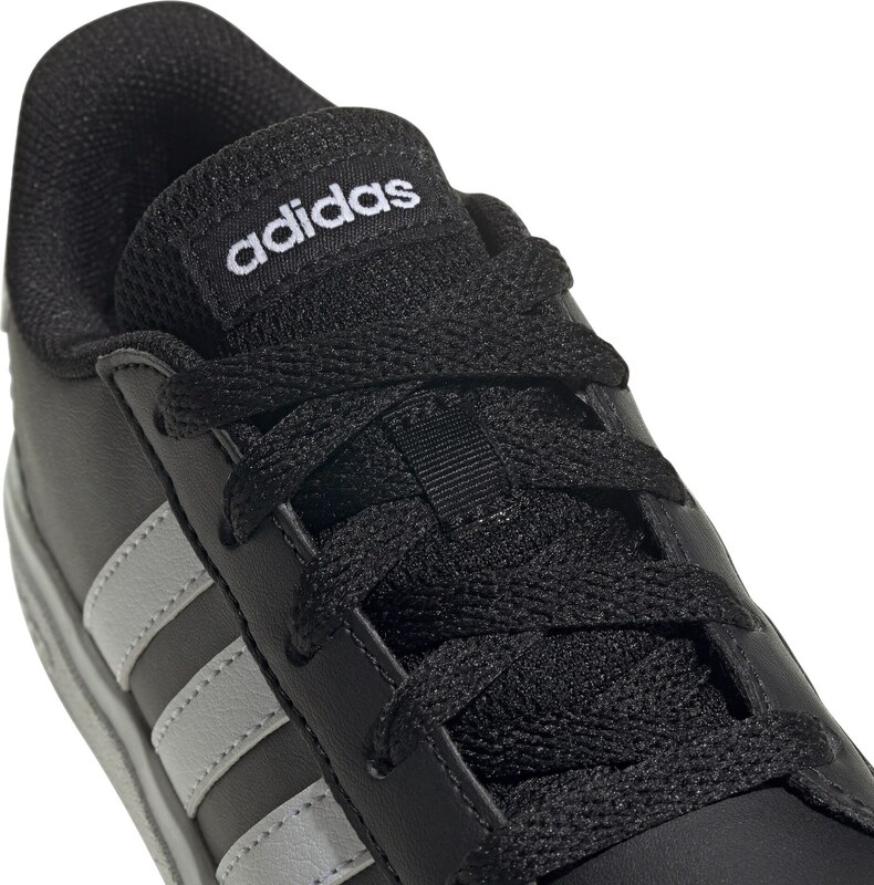 adidas kids grand court lifestyle tennis lace-up shoes (GW65 - BLACK/BLACK