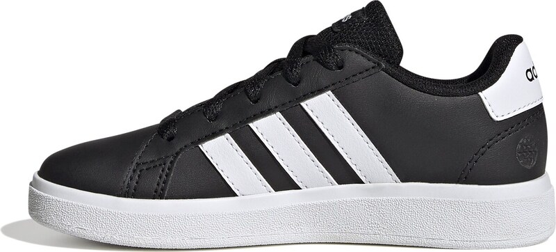 adidas kids grand court lifestyle tennis lace-up shoes (GW65 - BLACK/BLACK