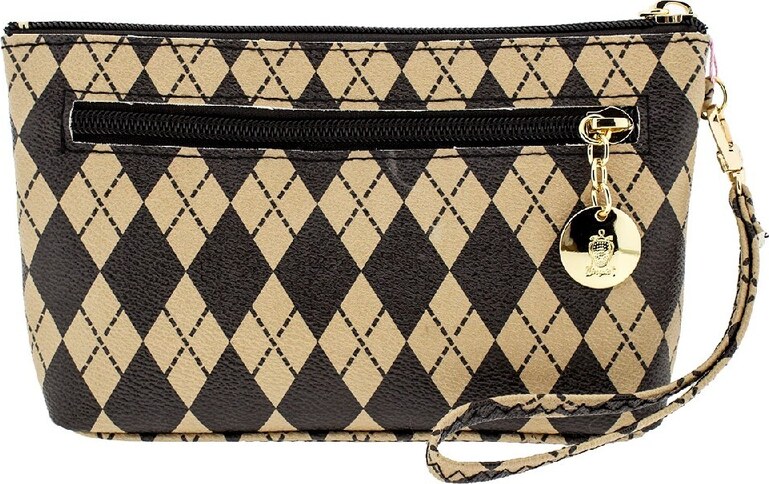 Fragola Πορτοφόλι Γυναικείο μεσαίο μέγεθος PC014-BEIGE SQUARES