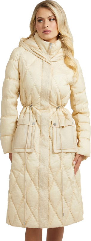 GUESS 'LUCILLE' ΜΑΚΡΥ PUFFER ΜΠΟΥΦΑΝ ΓΥΝΑΙΚEIO W2BL57WEX20-G1M5