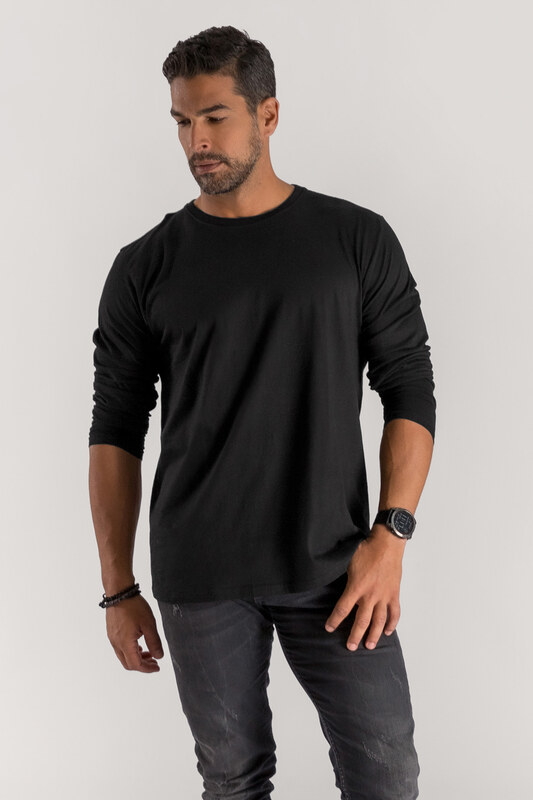 UnitedKind Basic Longsleeve, Long Sleeve Μπλούζα σε Μαύρο Χρώμα