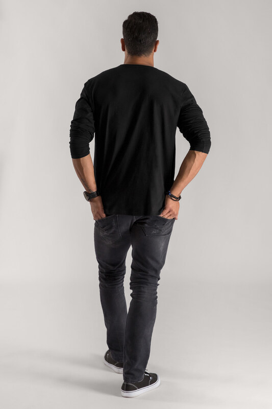 UnitedKind Basic Longsleeve, Long Sleeve Μπλούζα σε Μαύρο Χρώμα