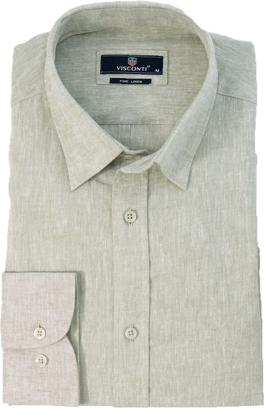 Visconti - 2751-3 - Light Green - Regular Fit - Linen - Πουκάμισο