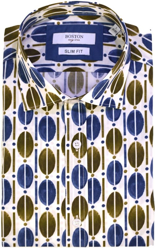 Ανδρικό Πουκάμισο Slim Fit Boston 200-3-1 Floral Πολύχρωμο