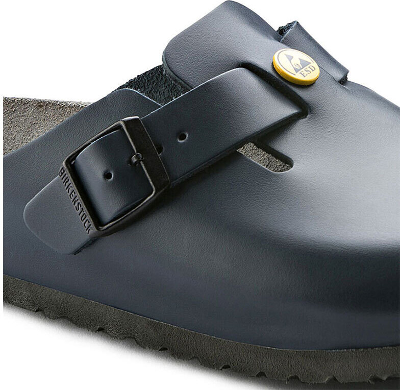 Birkenstock Boston ESD Natural Leather Narrow Fit Blue Γυναίκες - Σανδάλια Birkenstock - Μπλε - 61388-3.5