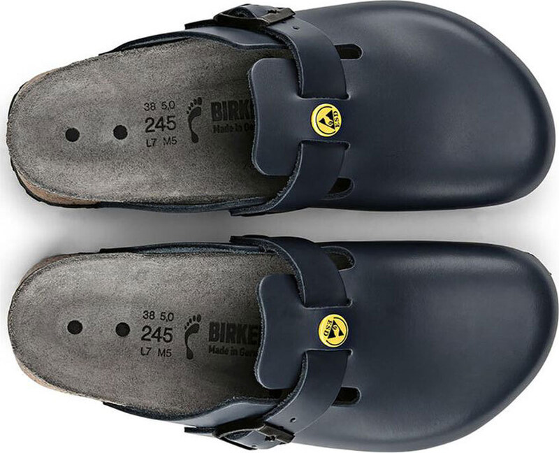 Birkenstock Boston ESD Natural Leather Narrow Fit Blue Γυναίκες - Σανδάλια Birkenstock - Μπλε - 61388-3.5
