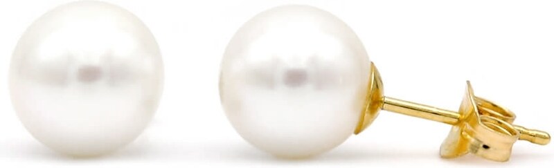 TBS Creations Σκουλαρίκια με μαργαριτάρια θαλάσσης Akoya Ιαπωνίας από χρυσό 14 καρατίων BSE110746