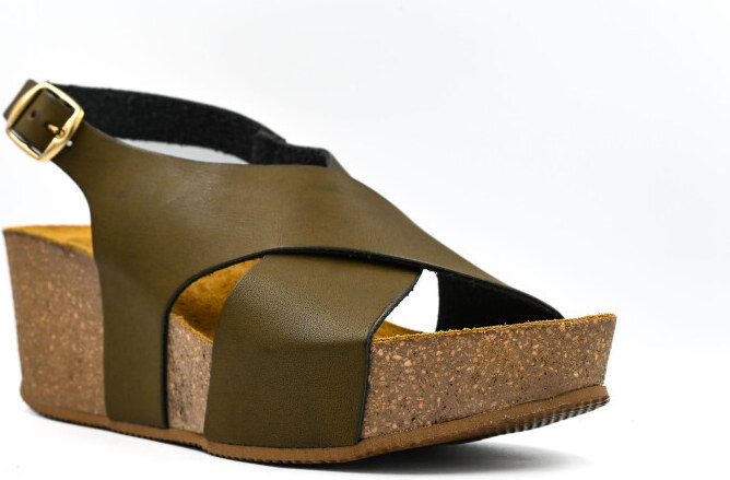 Γυναικεία ανατομική πλατφόρμα Emanuele 0723 λαδί