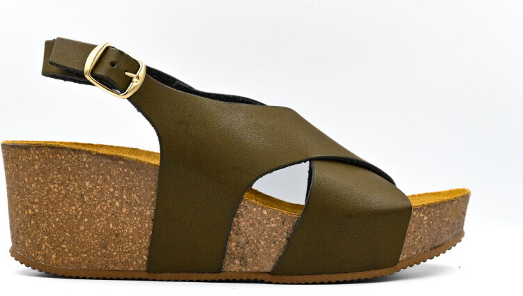 Γυναικεία ανατομική πλατφόρμα Emanuele 0723 λαδί