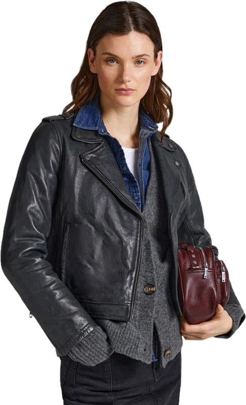 PEPE JEANS 'MOON' BIKER ΔΕΡΜΑΤΙΝΟ ΜΠΟΥΦΑΝ ΓΥΝΑΙΚΕΙΟ PL402238-999