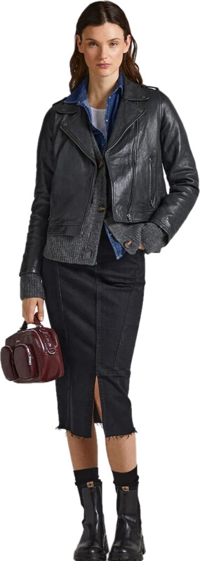 PEPE JEANS 'MOON' BIKER ΔΕΡΜΑΤΙΝΟ ΜΠΟΥΦΑΝ ΓΥΝΑΙΚΕΙΟ PL402238-999