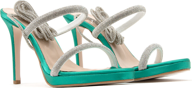 SATIN HIGH HEEL SANDALS WOMEN KOTRIS