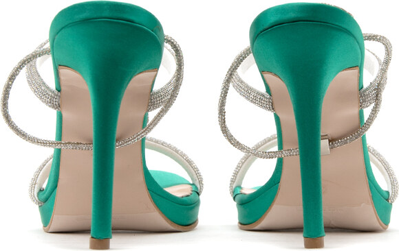 SATIN HIGH HEEL SANDALS WOMEN KOTRIS