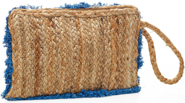 Verde Γυναικείο Αμπιγέ Τσαντάκι Γιούτα Ινδίας 01-1779 Μπλε