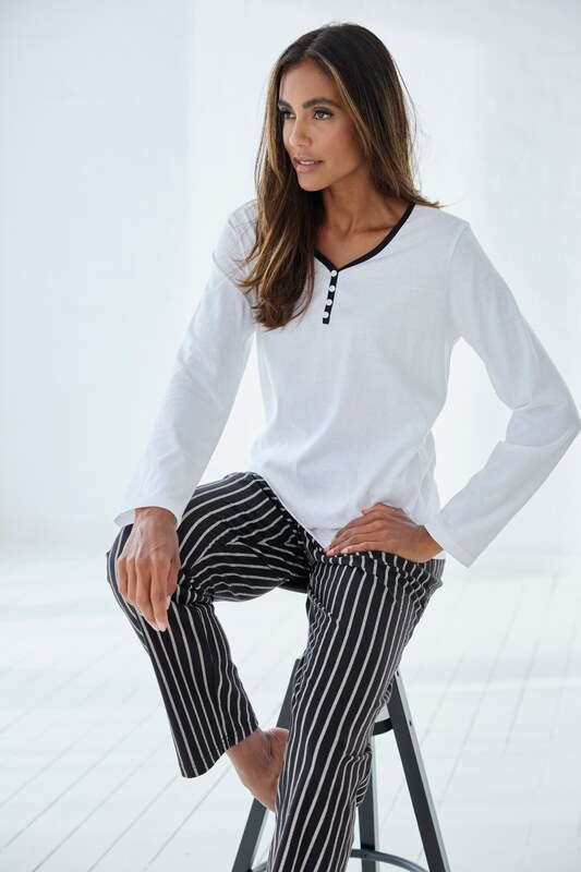 VIVANCE Μπλουζάκι μαύρο / λευκό