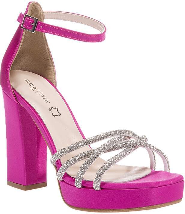 BEATRIS B4080 ΦΟΥΞΙΑ ΠΕΔΙΛΑ ΜΕ STRASS