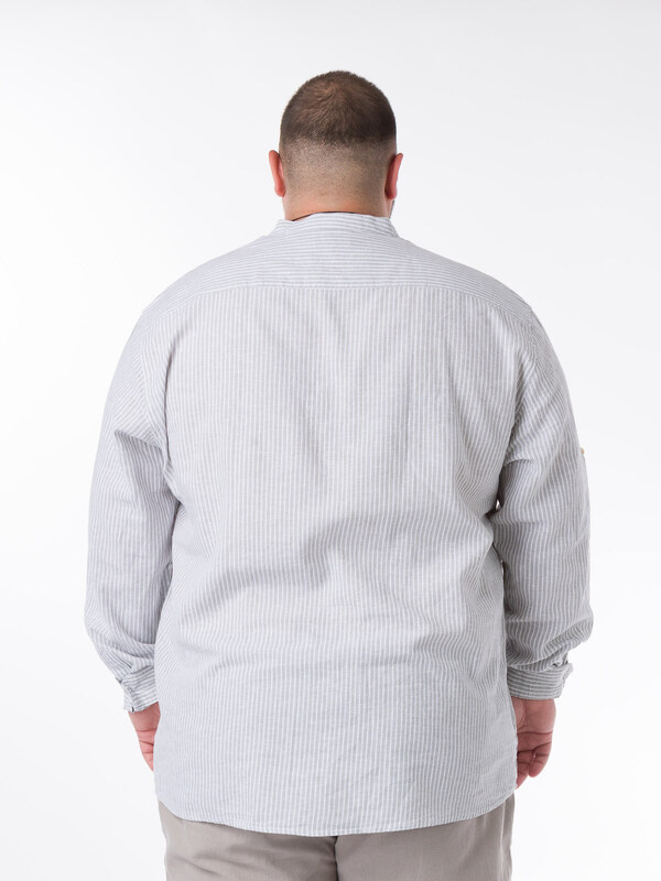 Double Ριγέ Ανδρικό Πουκάμισο - Αν. Πράσινο