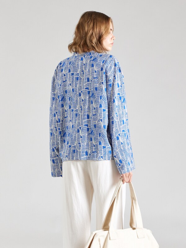 OBJECT Μπλούζα 'DAYA' μπλε / λευκό