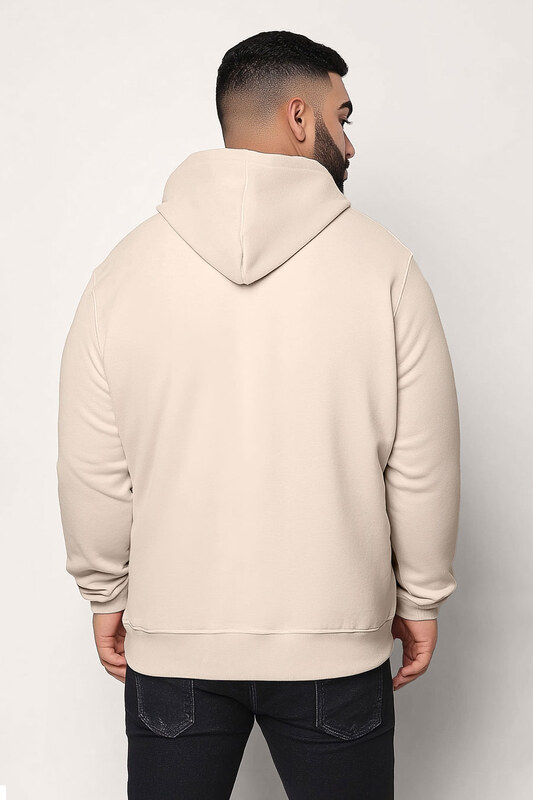 UnitedKind Chamonix Ski Resorts, Φούτερ με Κουκούλα σε Εκρού Χρώμα