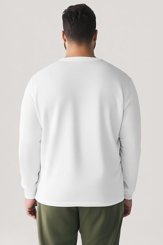 UnitedKind Mont Blanc Minimal, Long Sleeve Μπλούζα σε Λευκό Χρώμα
