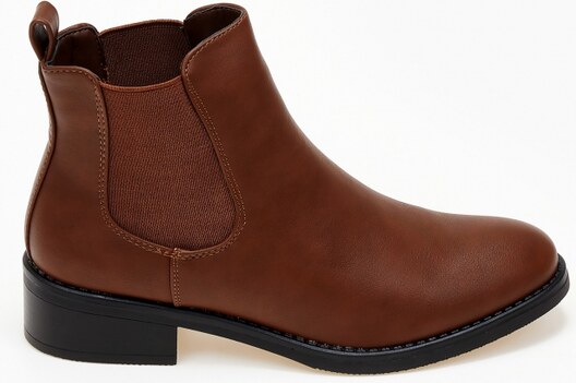 issue Χαμηλά ankle boots με λάστιχο - Κάμελ - 024012