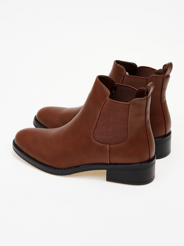 issue Χαμηλά ankle boots με λάστιχο - Κάμελ - 024012