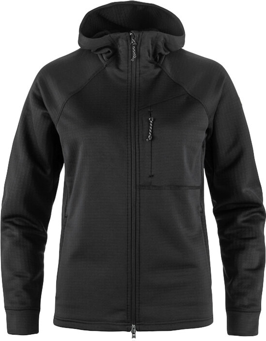 Fjällräven Abisko Grid Fleece Hoodie W Γυναίκες - Φούτερ και μπλούζες με κουκούλα Fjällräven - Μαύρο - F14600184-550-XS
