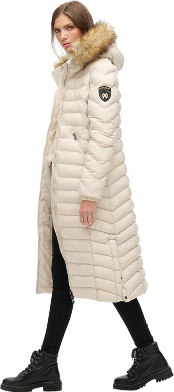 SUPERDRY FUJI FAUX FUR HOODED LONGLINE ΜΠΟΥΦΑΝ ΓΥΝΑΙΚΕΙΟ W5011790A-1KI