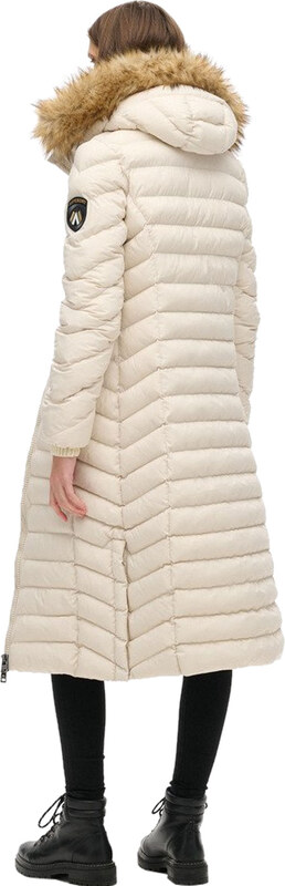 SUPERDRY FUJI FAUX FUR HOODED LONGLINE ΜΠΟΥΦΑΝ ΓΥΝΑΙΚΕΙΟ W5011790A-1KI