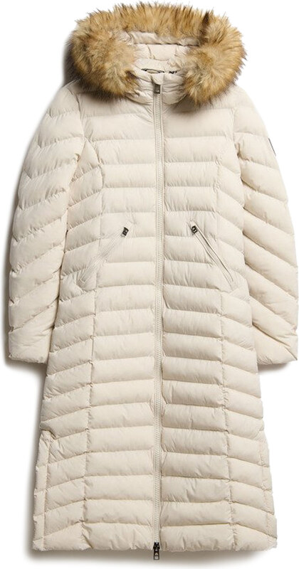 SUPERDRY FUJI FAUX FUR HOODED LONGLINE ΜΠΟΥΦΑΝ ΓΥΝΑΙΚΕΙΟ W5011790A-1KI