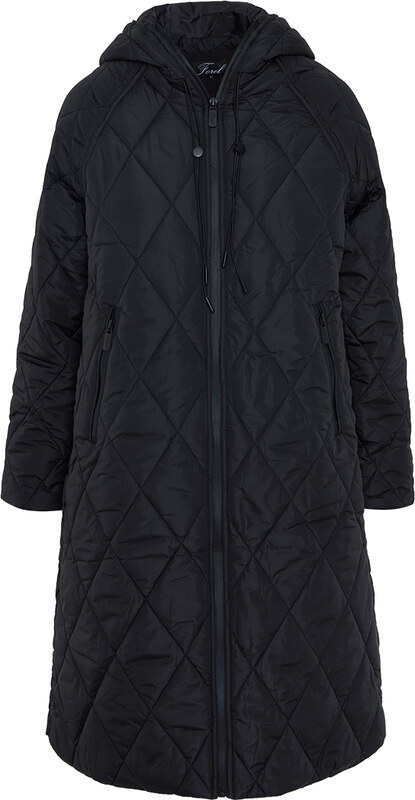 Forel Μπουφάν καπιτονέ μακρύ Μαύρο