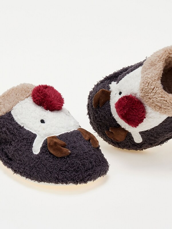 issue Παντόφλες ταρανδάκια - Γκρι - 020011