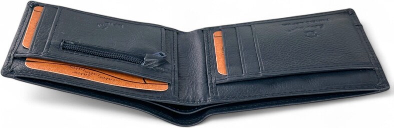 Lavor Slim Δερμάτινο μικρό πορτοφόλι 1-3828 Μπλε