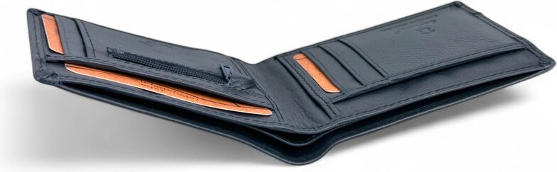 Lavor Slim Δερμάτινο μικρό πορτοφόλι 1-3828 Μπλε