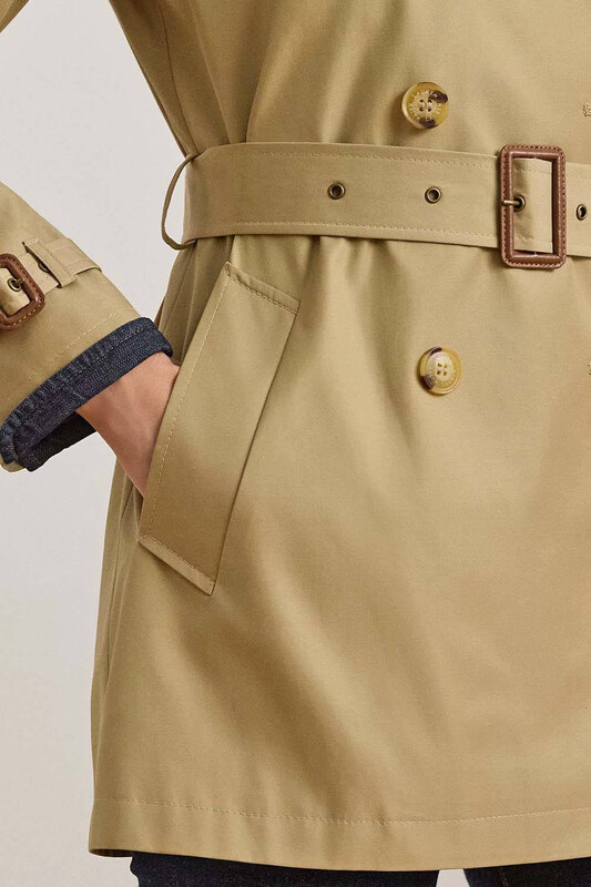 RALPH LAUREN Καμπαρτινα Cotton Blend-Db Blt Trnch 30" 297967126002 270 light beige