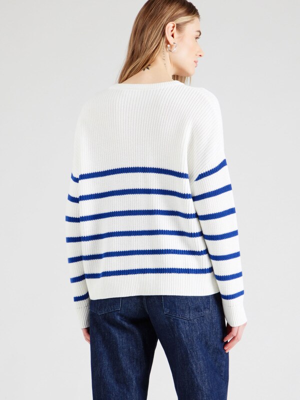 VILA Πουλόβερ 'VICHING' μπλε / λευκό