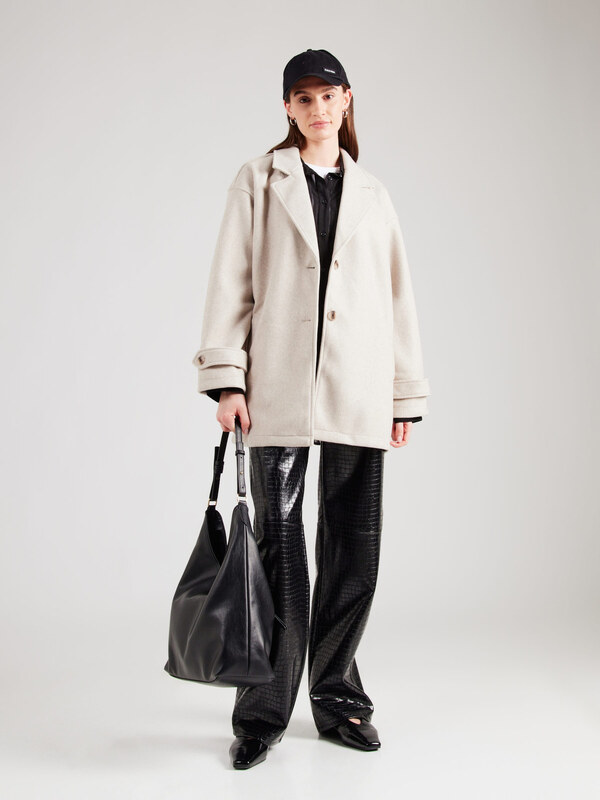 Noisy may Ανοιξιάτικο και φθινοπωρινό παλτό γκριζομπέζ