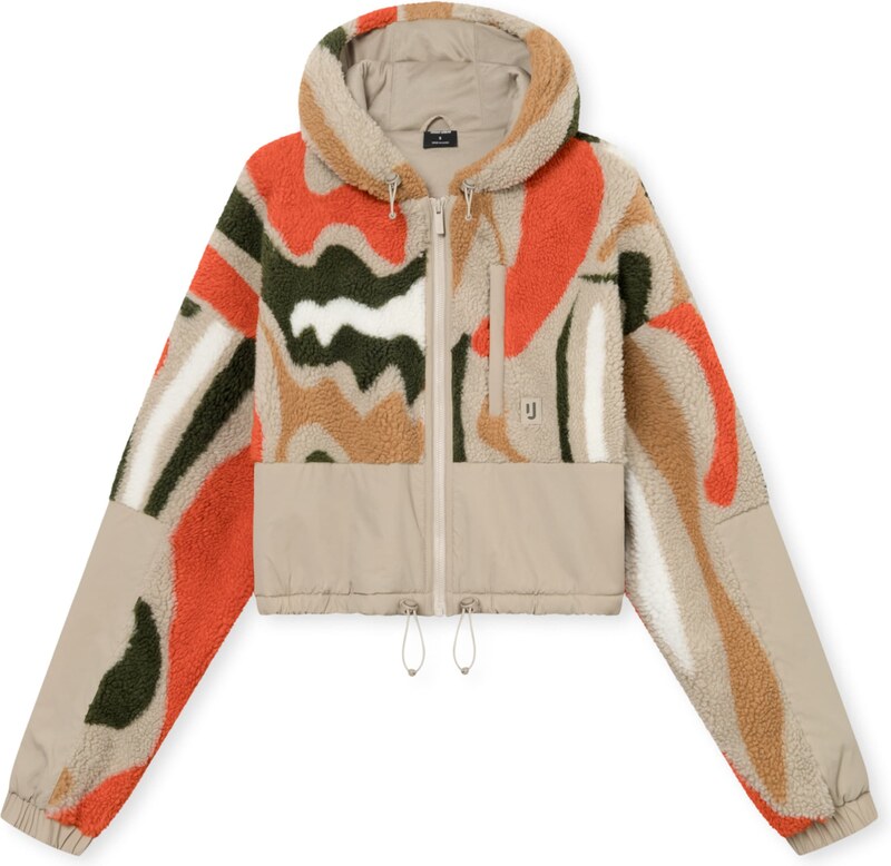 Johnny Urban Ζακέτα φλις 'Carey' μπεζ / καμηλό / σκούρο πράσινο / αστακί