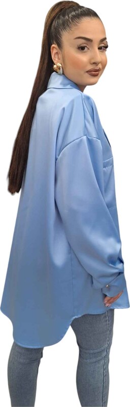 FashionWoman Σατέν Σακάκι με Δύο Κουμπιά