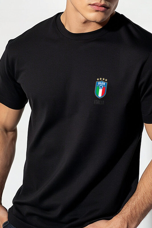 UnitedKind Calcio Vintage, T-Shirt σε Μαύρο Χρώμα