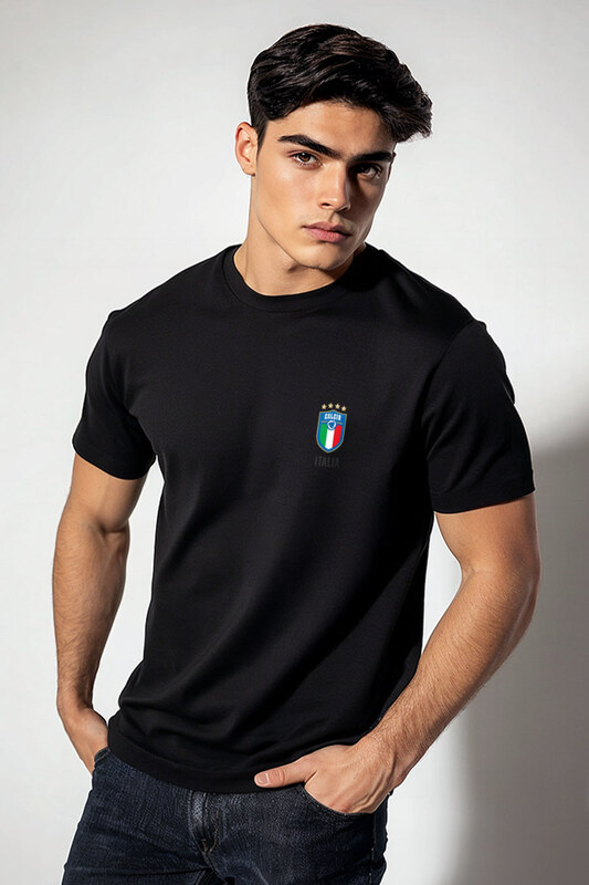 UnitedKind Calcio Vintage, T-Shirt σε Μαύρο Χρώμα