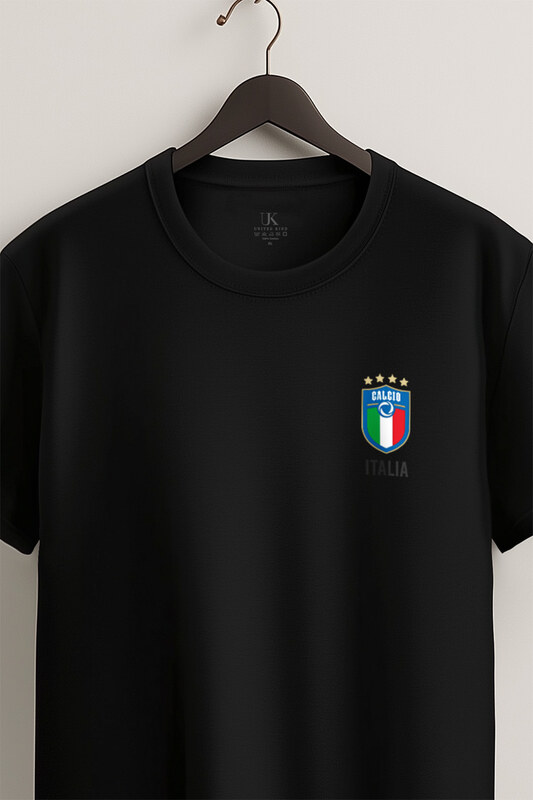 UnitedKind Calcio Vintage, T-Shirt σε Μαύρο Χρώμα