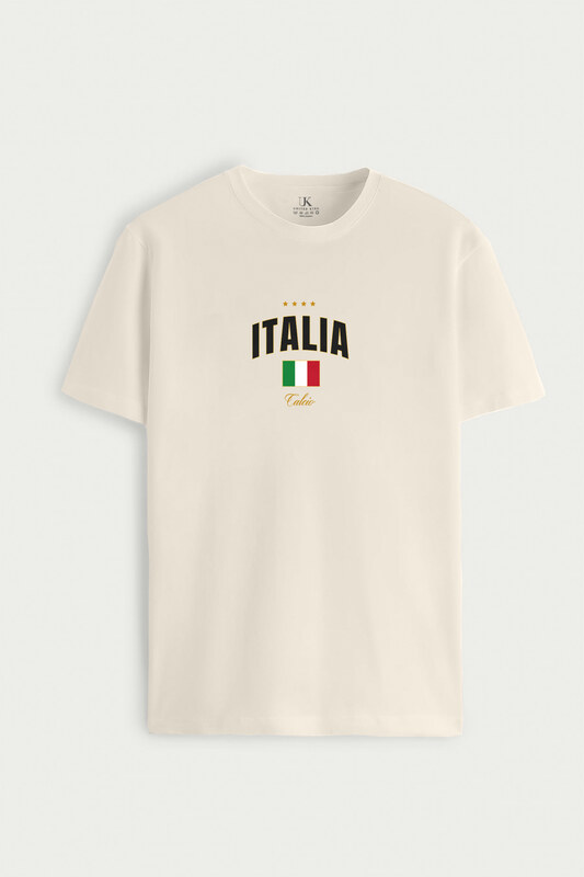 UnitedKind Italia Xi, T-Shirt σε Εκρού Χρώμα
