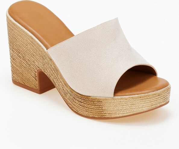 issue Τσόκαρα / clogs με suede φάσα - Μπεζ - 035011