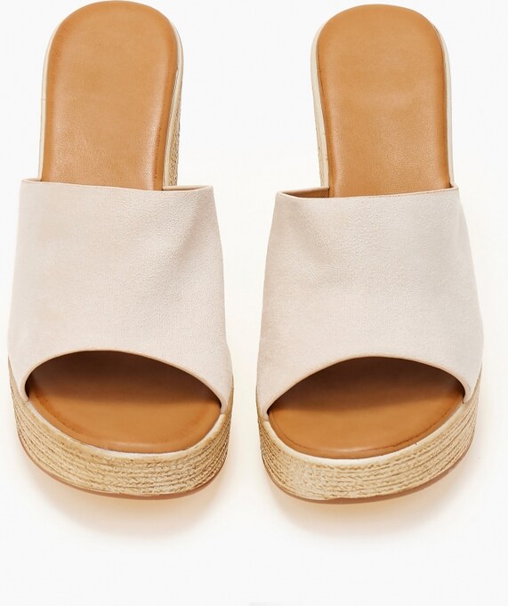 issue Τσόκαρα / clogs με suede φάσα - Μπεζ - 035011