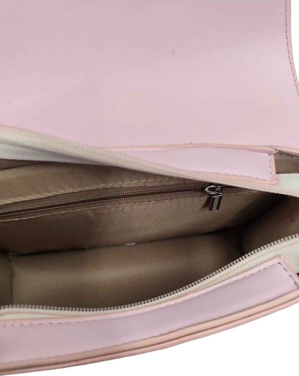 FashionWoman Τσάντα Ώμου με Floral Print Καπάκι και Μεταλλικό Κούμπωμα – Ροζ & Γαλάζιο