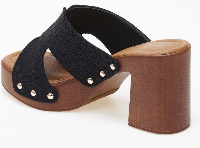 issue Γυναικεία clogs - τσόκαρα με φάσα και ανοίγματα - Μαύρο - 032011