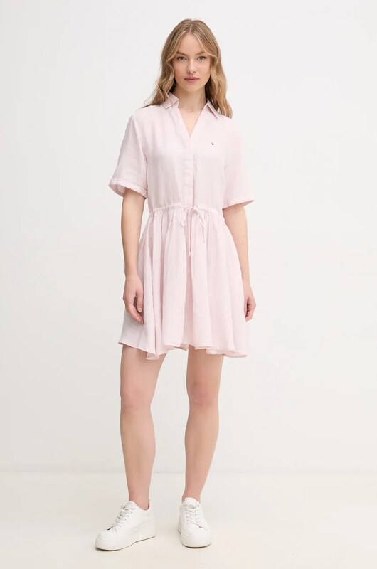 Λινό φόρεμα Tommy Hilfiger