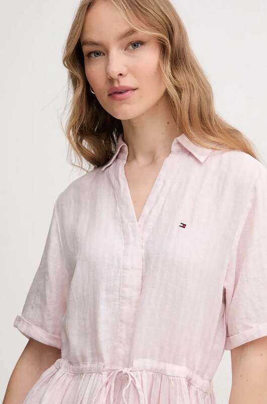 Λινό φόρεμα Tommy Hilfiger