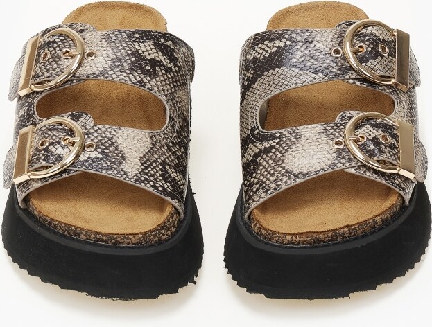 issue Σανδάλια flatform με ψηλή σόλα και αγκράφες - Snake - 061011